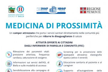 Camper della medicina di prossimità a Castelletto Cervo